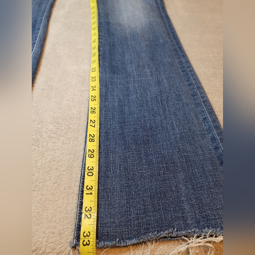 L’AGENCE Ruth High Rise Straight Jeans Mesa Wash Raw Hem Size 29 - Picture 7 of 11
